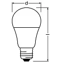 RADIUM LED lamp peervorm STAR+ KLASSIK A60 DIM HE 827/F mat 3,8W 806lm 2700K 330° CRI >80 