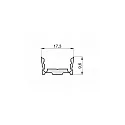 RADIUM U profile SMALL U FLAT F 17/10 B1C1, black, white matt