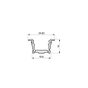 RADIUM Schuifraam profiel SMALL - FOR 1 STRIP ingebouwde versie, zwart, geanodiseerd