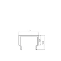 RADIUM toebehoren Profiel omslag PROFIL M / COVER  SMALL lang