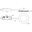 Rutec Plafondinbouwarmatuur TALAN XL Ø 300MM Plug&Play stijf, CCT Switch, multipower IP44, wit 