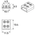 Rutec Voeding VARDAFLEX 1CM - SCREW 2-polig, transparant