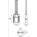 Rutec feeder VARDAFLEX 1CM - GAPLESS 2-pole, transparent
