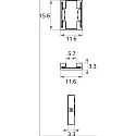 Rutec direct connector VARDAFLEX 1CM - GAPLESS 2-pole, transparent