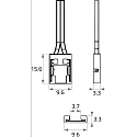 Rutec feeder VARDAFLEX 0.8CM - GAPLESS 2-pole, transparent