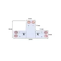 Rutec T-hoek bord VARDAFLEX 0.8CM 2-polig, codeerbaar, wit