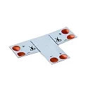 T-hoek bord VARDAFLEX 1CM 2-polig, codeerbaar, wit