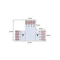 Rutec T-hoek bord VARDAFLEX 1CM 4-polig, RGB, codeerbaar, wit