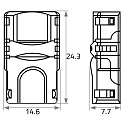 Rutec Feed-in connector Push unicolour, 10mm, IP20, for VARDAflex LED-Strips