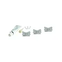 Directe verbinder VARDAFLEX 0.8CM set van 3, 2-polig, mat, transparant
