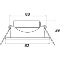 Rutec Inbouwarmatuur SANYA AC LED rond, draaibaar IP40, aluminium mat, gesatineerd  6W 500lm 2700K 80° 80° CRI 80-89