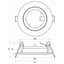Downlight MR16 rond, draaibaar IP20, wit mat
