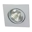 Die-cast Recessed spot QUADRO for MR16, swivelling, IP20, white matt
