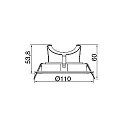 Plafondinbouwarmatuur MR16 cardanisch draaien IP20, gepoedercoat, wit