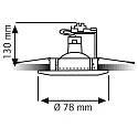 Inbouwarmatuur MR16 stijf IP20, mat, wit