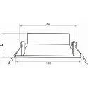 Rutec Inbouwarmatuur TOM ROUND (EMPTY CASE FOR LED MODULE Ø5CM) rond, draaibaar, zonder contactdoos IP20, wit mat dimbaar