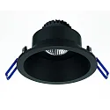 Inbouwarmatuur TOM ROUND (EMPTY CASE FOR LED MODULE Ø5CM) rond, draaibaar, zonder contactdoos IP20, zwart mat dimbaar