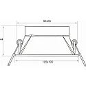 Rutec Inbouwarmatuur TOM SQUARE(EMPTY CASE FOR LED MODULE Ø5CM) hoekig, draaibaar, zonder contactdoos IP20, wit mat dimbaar