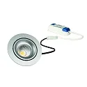 Inbouwarmatuur GAIL draaibaar, set van 1, schakelbaar IP40, zilver mat  718lm 2900 | 3100K CRI 80-89