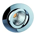 recessed luminaire TALU LED round, swivelling IP20, chrome dimmable 694lm 2600-2800K CRI 90-100