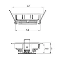 Rutec recessed luminaire TALU LED round, swivelling IP20, brushed iron dimmable 735lm 3900-4100K CRI 90-100