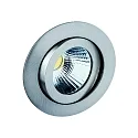 Downlight TALU Plug&Play rond, draaibaar IP20, ijzer geborsteld dimbaar