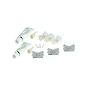 Verbinder VARDAFLEX 0.8CM - PUSH (RU-70590 + RU-70591) set van 3, mat, transparant