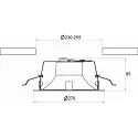 Rutec Downlight CYRA+ L - Ø 270MM / CRI80 stijf, multipower, on/off IP20, verkeerswit 