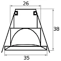 Inbouwarmatuur IP40, wit dimbaar 85lm 2900-3100K CRI 80-89