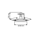 Rutec Downlight MR16 rond, stijf IP20, wit mat