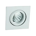 Downlight TULKA hoekig, draaibaar IP20, gepoedercoat, wit mat