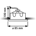 Rutec recessed luminaire rigid IP44, mat, satined, white