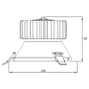 Rutec Projekt Inbouwspot NINQITA COB 50W/1200MA 840 rond, stijf, constante stroom IP40, wit