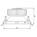 Rutec Projekt Inbouwspot NINQITA COB 15W/400MA 830 rond, stijf, constante stroom IP40, wit