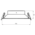 Rutec Projekt recessed luminaire CORU-80 round, swivelling IP20, black dimmable