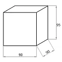Rutec Projekt Opbouw armatuur MELIMAR COB hoekig, draaibaar IP20, transparant, wit, gelakt
