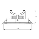 recessed luminaire RINCA COB swivelling, rotatable, current constant IP20, brushed iron dimmable 8W 694lm 2700K 25° CRI 90-100