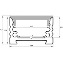Rutec Projekt U-profiel UP18/12 / 2M, aluminium geëloxeerd
