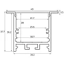 kraagvorm profiel TKP35/35 / 2M diep, aluminium geëloxeerd