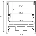 Rutec Projekt U-profiel TUP35/35 opbouwversie, zwart