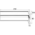 Rutec Projekt corner connector SOCKET PROFILE PFG401 corner outside, silver
