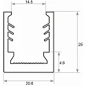 Rutec Projekt mounting profile VARDAFLEX PLATIN Q 3D - SILICONE ANOLE BLACK- 1M flexible