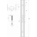 Rutec Projekt Profiel VARDAFLEX PLATIN 272° TVQ - 2M, aluminium