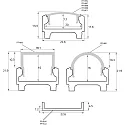 Rutec Projekt U-profiel FLAT 23/12 - 2M plat, aluminium geëloxeerd