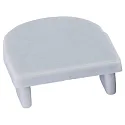 end cap PFH415 / PFH418 (COMBINED WITH COVER PFH891) closed, grey