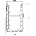 Rutec Projekt Vloerprofiel PLATIN INGROUND 3D / BENDABLE - INOX  verticaal, horizontaal, buigbare, rvs