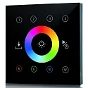 touch panel AC-RF / 4 ZONES RGBW 4 channel, RGBW, with output for radio control signal (RF), black