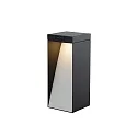 Oplaadbare zonnelamp MILIO SIDE met sensor, schakelbaar IP65, grafietgrijs 