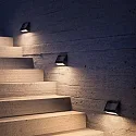 SIGOR Oplaadbare zonnelamp ECOSTEP WALL met sensor IP65, grafietgrijs