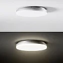 SIGOR LED Ceiling luminaire CIRCEL, Ø27cm / height 4.3cm, IP20, 29W 3000K 1850lm, silver